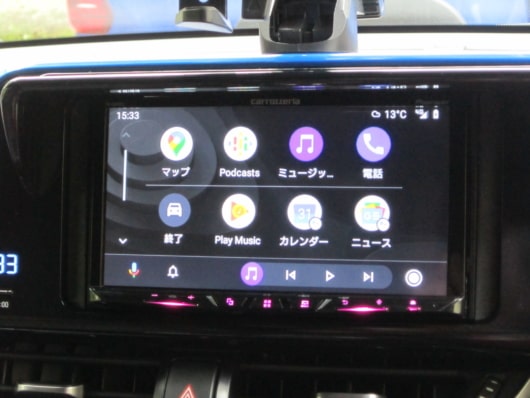 FH-9400DVS　Android Auto起動時メイン画面